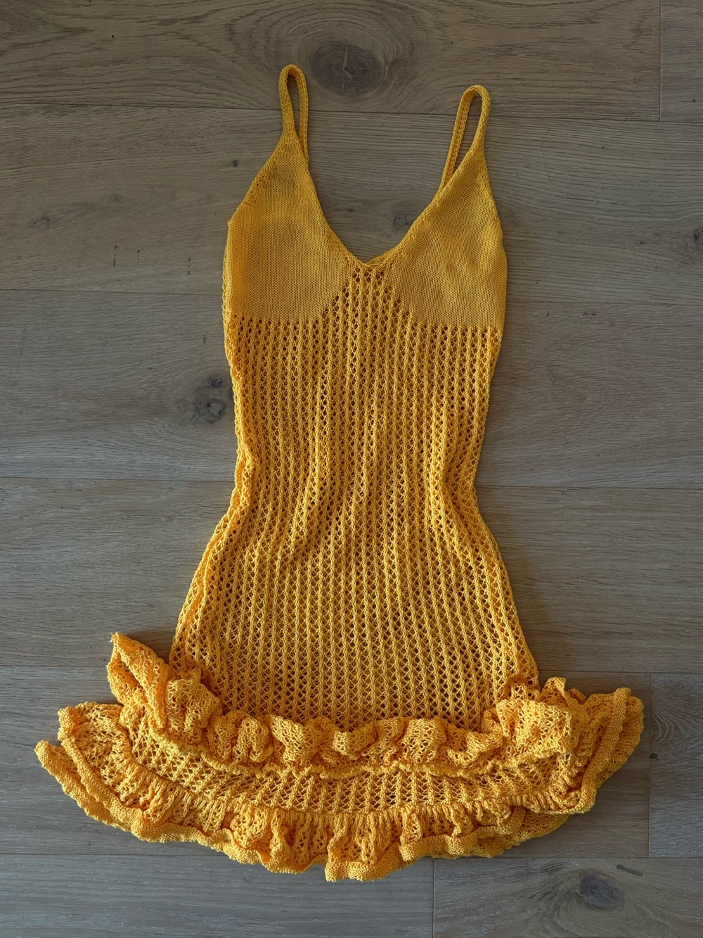 Knit Ruffle Mini Dress - Picture 2 of 5